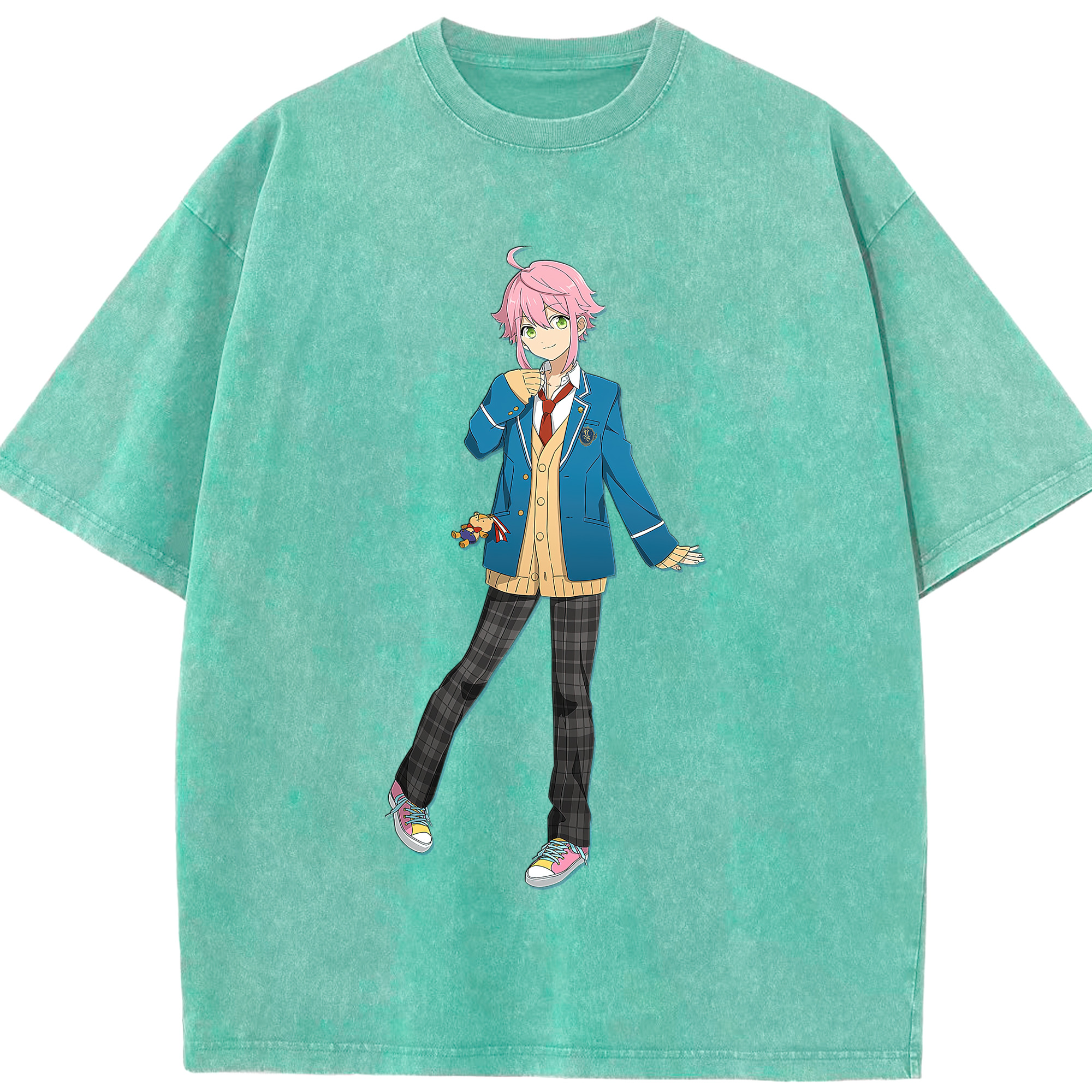 （画像用） あんさんぶるスターズ! Ensemble Stars 綿100% ヴィンテージ風 半袖Tシャツ（フロントプリント）